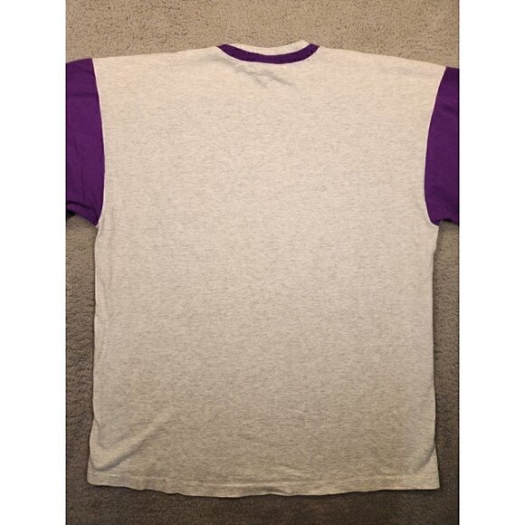 Vintage 1995 Looney Tunes Tribune Football Single Stitch Adult XL Grey T-Shirt - Picture 14 of 15